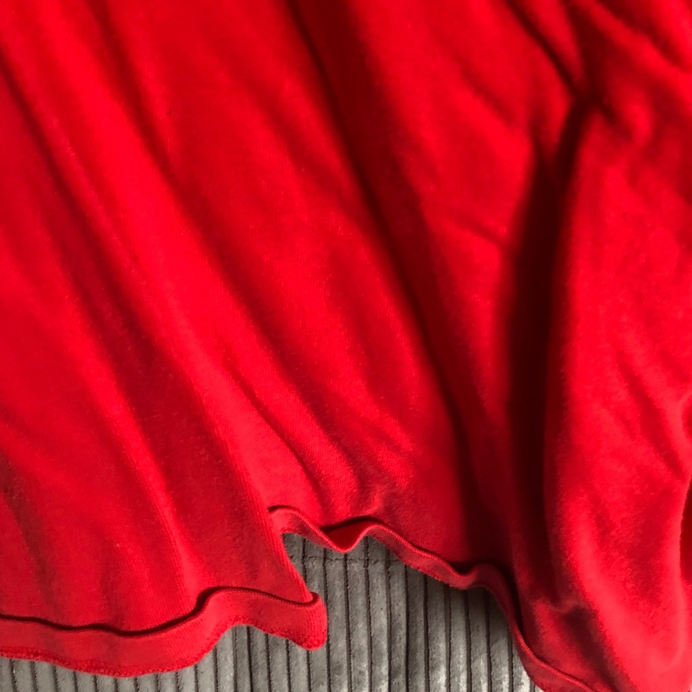 Marithe Francois Girbaud Red Crewneck with Charcoal Trim - Picture 7 of 7